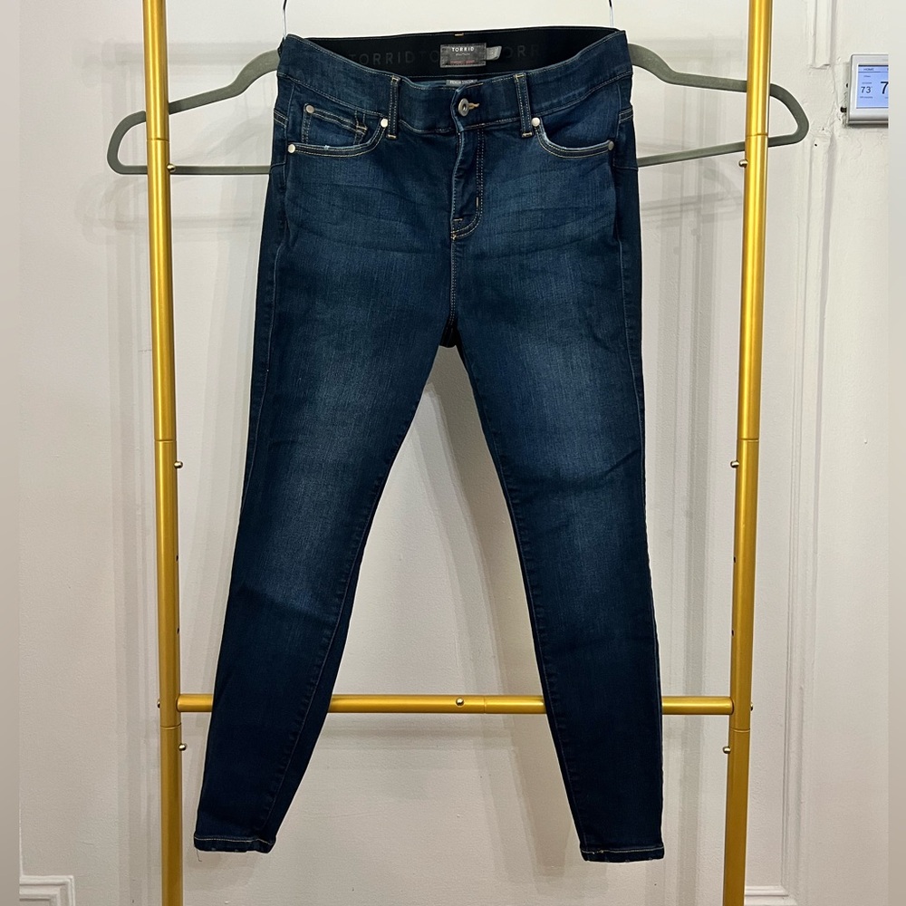 Torrid Bombshell Skinny Premium Stretch Dark Blue Jeans